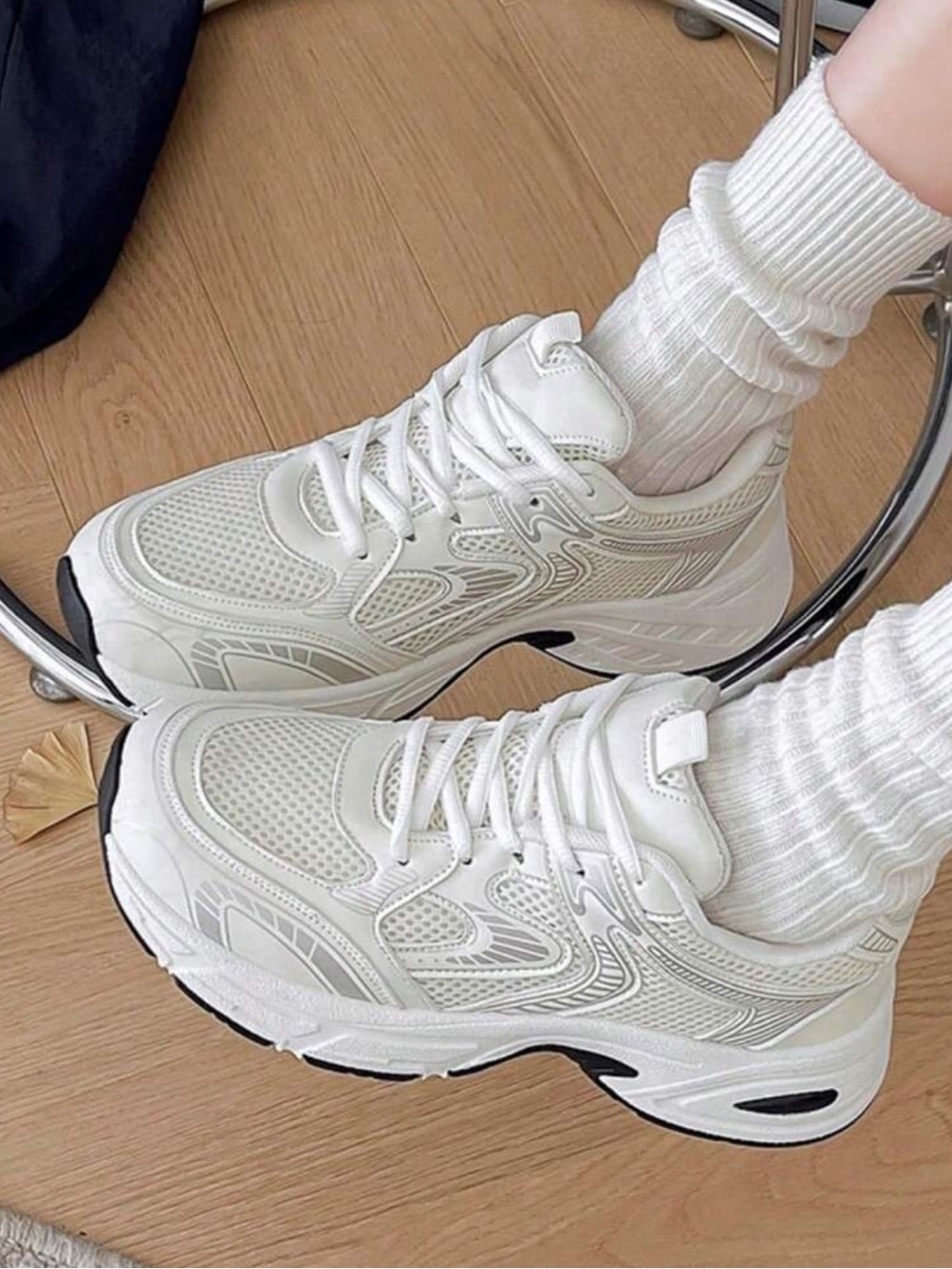 White Women's Athletic Sneakers - Lightweight Comfort